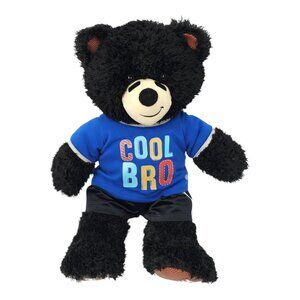 Build A Bear NFL 50th Super Bowl Bear 17" Plush Black Football Feet Ears Toy